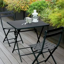 Table Carrée Pliante Greensboro 2p Graphite Hespéride 4 Table Carrée Pliante Greensboro 2p Graphite Hespéride -Ledepot-bailleul Soldes Magasin table carree greensboro graphite 2