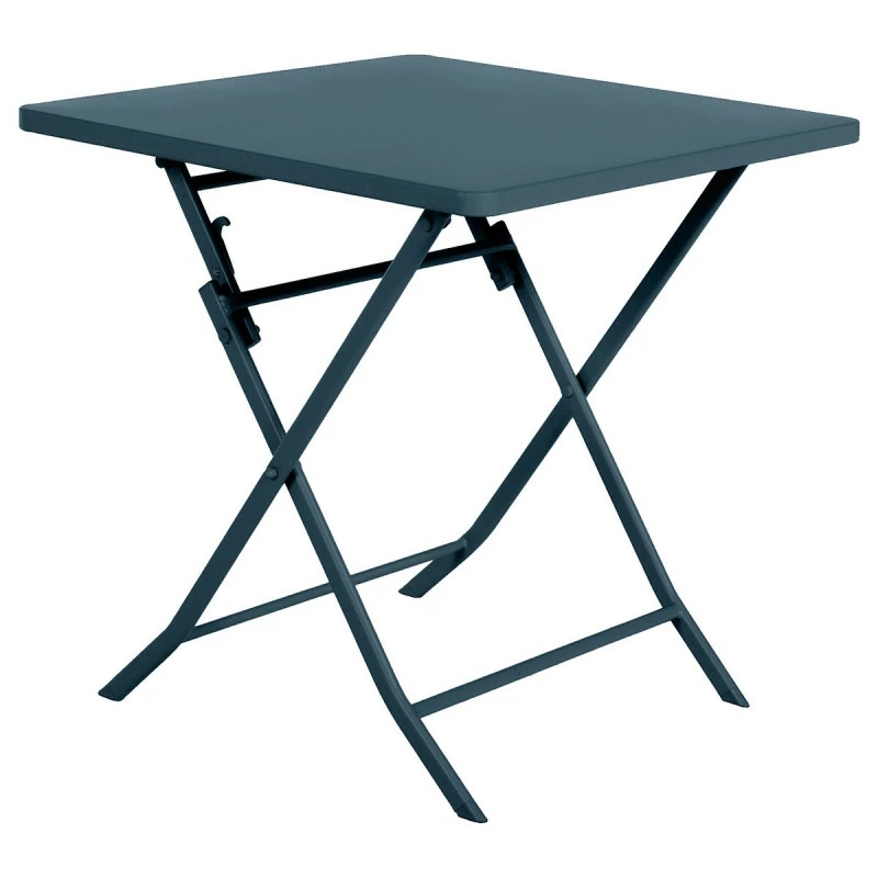 Table carrée pliante Greensboro 2p bleu pétrole Hespéride Table Carrée Pliante Greensboro 2p Bleu Pétrole Hespéride -Ledepot-bailleul Soldes Magasin table carree pliante greensboro 2 bleu petrole hesperide 1