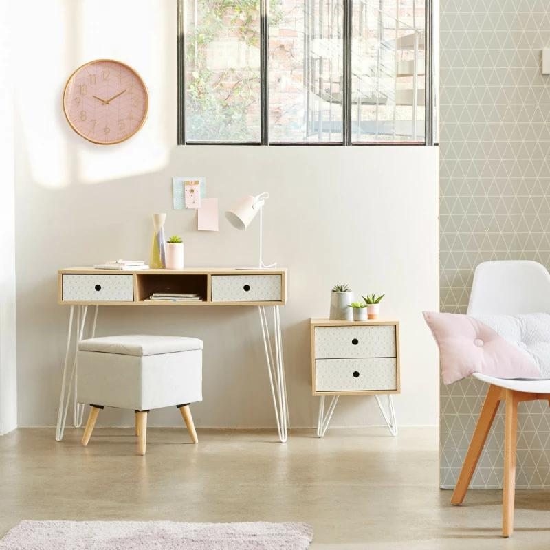 Table de chevet 2 tiroirs Effy Atmosphera Table De Chevet 2 Tiroirs Effy Atmosphera -Ledepot-bailleul Soldes Magasin table de chevet 2 tiroirs effy atmosphera 1