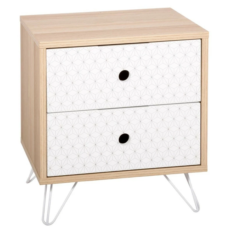 Table de chevet 2 tiroirs Effy Atmosphera Table De Chevet 2 Tiroirs Effy Atmosphera -Ledepot-bailleul Soldes Magasin table de chevet 2 tiroirs effy atmosphera