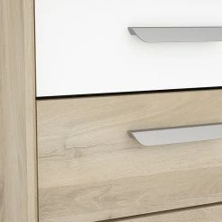 Demeyere Table De Chevet 3 Tiroirs Naturel Et Blanc Santorini -Ledepot-bailleul Soldes Magasin table de chevet 3 tiroirs naturel et blanc santorini 2