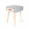 Table De Chevet Pieds Bois 1 Tiroir Gris 2 Table De Chevet Pieds Bois 1 Tiroir Gris -Ledepot-bailleul Soldes Magasin table de chevet pieds bois tiroir gris