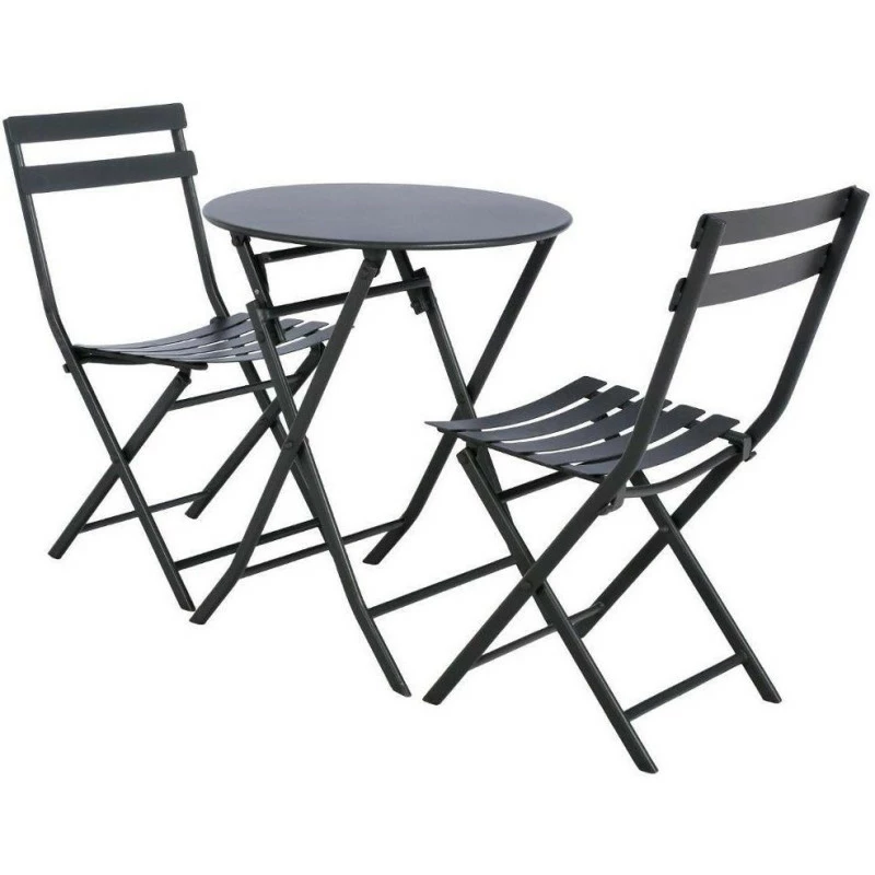 Table ronde pliante Greensboro 2p graphite Hespéride Table Ronde Pliante Greensboro 2p Graphite Hespéride -Ledepot-bailleul Soldes Magasin table de jardin ronde hesperide 60cm greensboro graphite 2