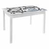 Table Enfant Bois Blanc Circuit Voitures Atmosphera -Ledepot-bailleul Soldes Magasin table enfant bois blanc decoree circuit voitures atmosphera