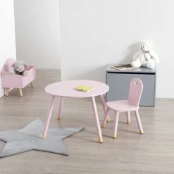 Table Enfant Rose Atmosphera Collection Douceur -Ledepot-bailleul Soldes Magasin table enfant rose atmosphera collection douceur 1