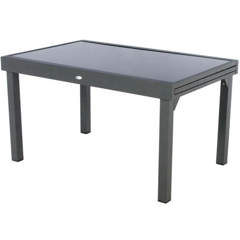 Table rectangulaire ext. verre Piazza 10 p. graphite Hespéride Table Rectangulaire Ext. Verre Piazza 10 P. Graphite Hespéride -Ledepot-bailleul Soldes Magasin table piazza extensible 10 personnes anthracite graphite hesperide 1
