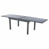 Table Rectangulaire Ext. Verre Piazza 10 P. Graphite Hespéride