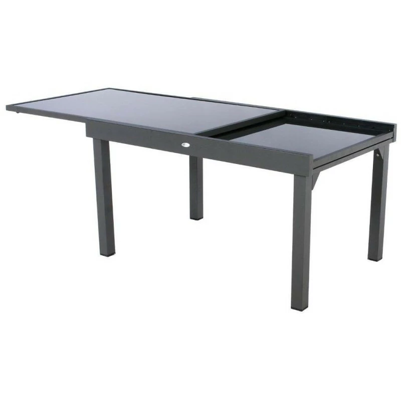 Table rectangulaire ext. verre Piazza 10 p. graphite Hespéride Table Rectangulaire Ext. Verre Piazza 10 P. Graphite Hespéride -Ledepot-bailleul Soldes Magasin table piazza extensible 10 personnes anthracite graphite hesperide 4