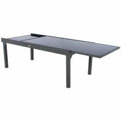 Table Rectangulaire Ext. Verre Piazza 12 P. Graphite Hespéride 5 Table Rectangulaire Ext. Verre Piazza 12 P. Graphite Hespéride -Ledepot-bailleul Soldes Magasin table piazza extensible 12 personnes hesperide anthracite graphite 3