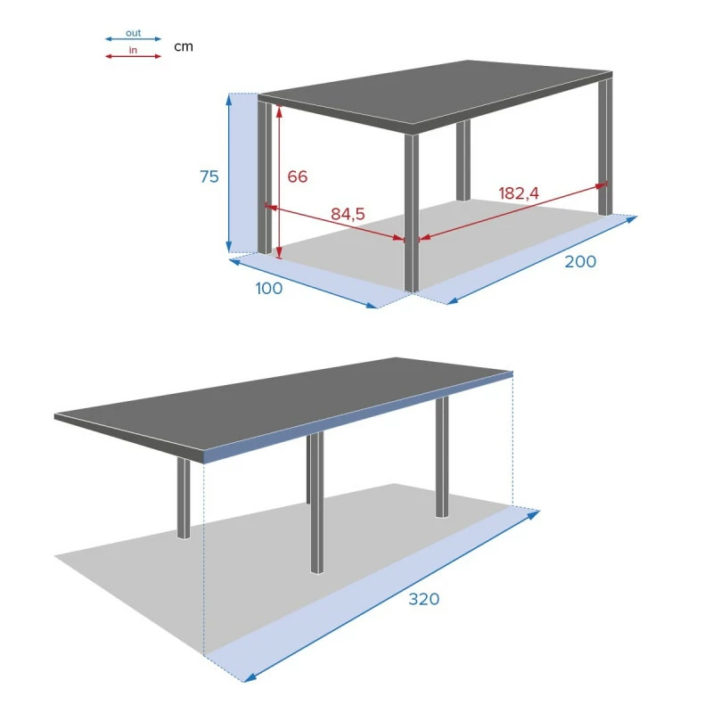 Table rectangulaire ext. verre Piazza 12 p. graphite Hespéride Table Rectangulaire Ext. Verre Piazza 12 P. Graphite Hespéride -Ledepot-bailleul Soldes Magasin table piazza extensible 12 personnes hesperide anthracite graphite 5