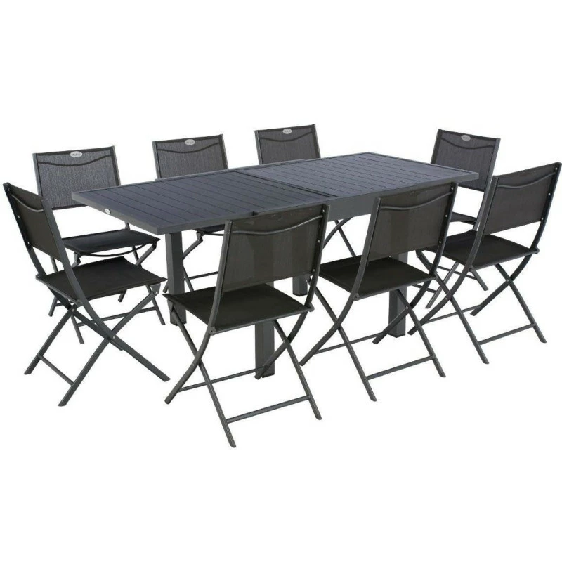 Table rectangulaire extensible Piazza 8 p. graphite Hespéride Table Rectangulaire Extensible Piazza 8 P. Graphite Hespéride -Ledepot-bailleul Soldes Magasin table rectangulaire extensible piazza 8 personnes graphite hesperide 4