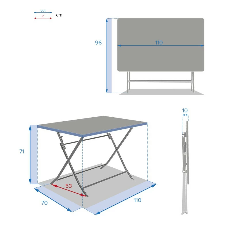 Table rectangulaire pliante Greensboro 4p jade Hespéride Table Rectangulaire Pliante Greensboro 4p Jade Hespéride -Ledepot-bailleul Soldes Magasin table rectangulaire pliante greensboro 4 jade hesperide 3