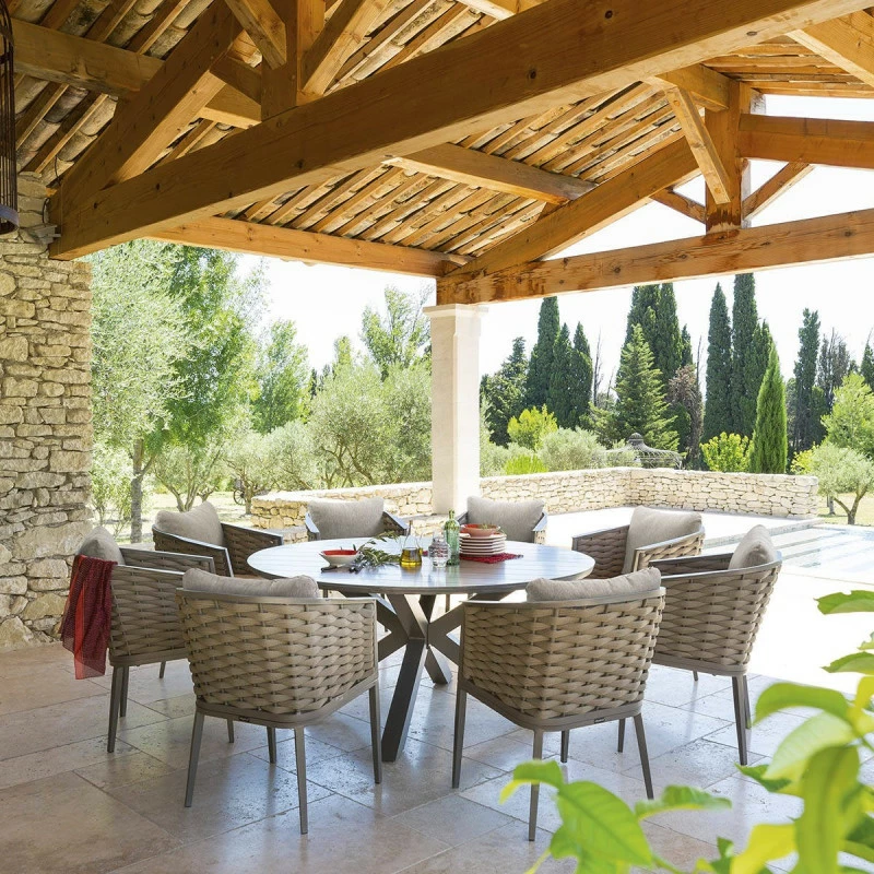 Table ronde de jardin effet bois Embruns Hespéride Table Ronde De Jardin Effet Bois Embruns Hespéride -Ledepot-bailleul Soldes Magasin table ronde de jardin effet bois embruns hesperide 1