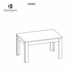 Demeyere Table De Salle Manger 140 Cm Bruce -Ledepot-bailleul Soldes Magasin table salle manger bruce 3
