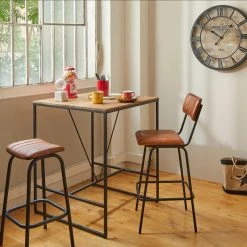 Tabouret De Bar En Cuir Marron Dario Atmosphera 6 Tabouret De Bar En Cuir Marron Dario Atmosphera -Ledepot-bailleul Soldes Magasin tabouret bar cuir marron dario atmosphera 4