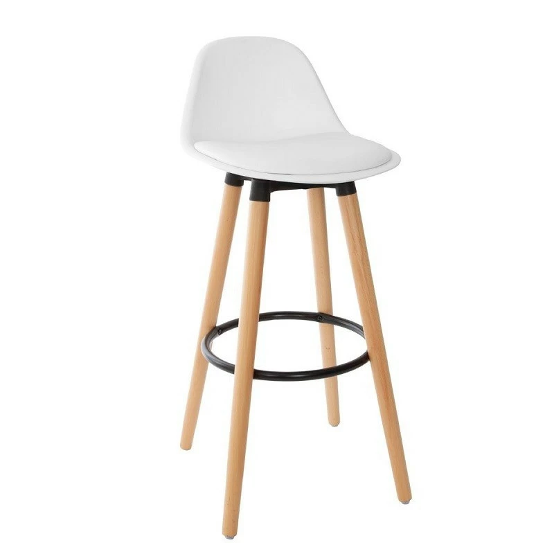 Tabouret bar Maxon simili blanc Atmosphera Tabouret Bar Maxon Simili Blanc Atmosphera -Ledepot-bailleul Soldes Magasin tabouret bar maxon simili blanc atmosphera