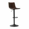 Tabouret De Bar Réglable Trevi PU Brun -Ledepot-bailleul Soldes Magasin tabouret bar reglable trevi pu brun