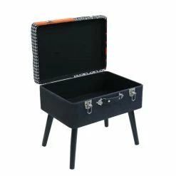 Tabouret Coffre Valise Patchwork Sur Pieds -Ledepot-bailleul Soldes Magasin tabouret coffre valise patchwork sur pieds 2