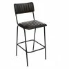 Tabouret De Bar En Cuir Noir Dario Atmosphera -Ledepot-bailleul Soldes Magasin tabouret de bar en cuir noir dario atmosphera