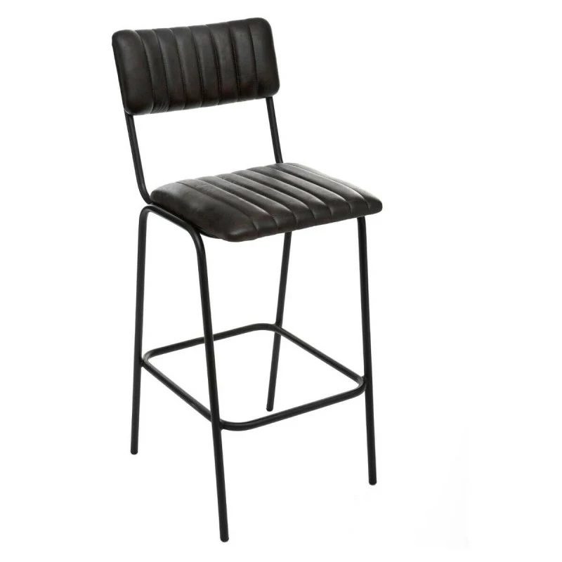 Tabouret de bar en cuir noir Dario Atmosphera Tabouret De Bar En Cuir Noir Dario Atmosphera -Ledepot-bailleul Soldes Magasin tabouret de bar en cuir noir dario atmosphera