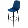 Tabouret De Bar En Velours Bleu Indigo Pieds Métal Inoui 1 Tabouret De Bar En Velours Bleu Indigo Pieds Métal Inoui -Ledepot-bailleul Soldes Magasin tabouret de bar en velours bleu indigo pieds metal inoui