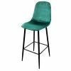 Tabouret De Bar En Velours Vert Pieds Métal Inoui -Ledepot-bailleul Soldes Magasin tabouret de bar en velours vert pieds metal inou