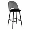 Tabouret De Bar Kara Velours Gris Atmosphera 2 Tabouret De Bar Kara Velours Gris Atmosphera -Ledepot-bailleul Soldes Magasin tabouret de bar kara velours gris atmosphera