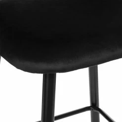 Tabouret De Bar Kara Velours Gris Atmosphera -Ledepot-bailleul Soldes Magasin tabouret de bar kara velours gris atmosphera 1 2
