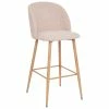 Tabouret De Bar Lin Céleste Pieds Effet Bois Atmosphera -Ledepot-bailleul Soldes Magasin tabouret de bar lin celeste pieds effet bois atmosphera