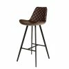 Tabouret De Bar Palmas PU Brun Foncé -Ledepot-bailleul Soldes Magasin tabouret de bar palmas pu brun fonce