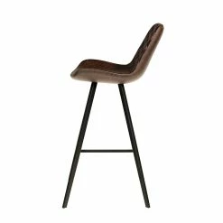 Tabouret De Bar Palmas PU Brun Foncé -Ledepot-bailleul Soldes Magasin tabouret de bar palmas pu brun fonce 1 5