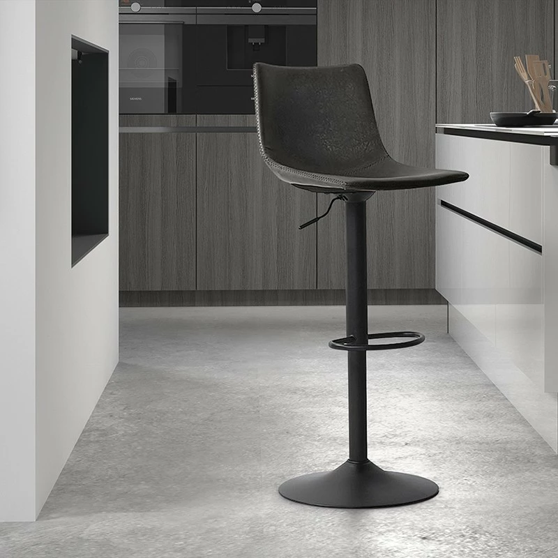 Tabouret de bar réglable Trevi PU noir Tabouret De Bar Réglable Trevi PU Noir -Ledepot-bailleul Soldes Magasin tabouret de bar reglable trevi pu noir 1