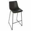 Tabouret De Bar Simili Noir Lois Atmosphera