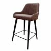 Tabouret De Bar Simili Portland Marron Pieds Métal -Ledepot-bailleul Soldes Magasin tabouret de bar simili portland marron pieds metal