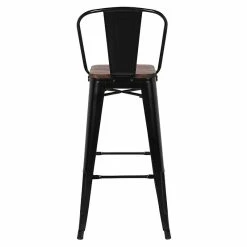 Tabouret De Bar Oscar Orme Antique Et Noir -Ledepot-bailleul Soldes Magasin tabouret de bar victoria orme antique et noir 3