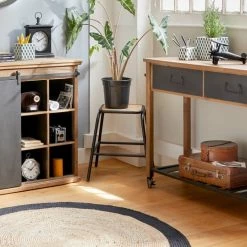 Tabouret Edena Bois Métal Atmosphera -Ledepot-bailleul Soldes Magasin tabouret edena bois metal atmosphera 2