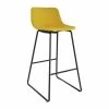 Tabouret Haut Cholo Tissu Jaune -Ledepot-bailleul Soldes Magasin tabouret haut cholo tissu jaune