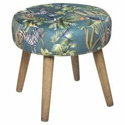 Tabouret Motifs Jungle H40 Sango Atmosphera
