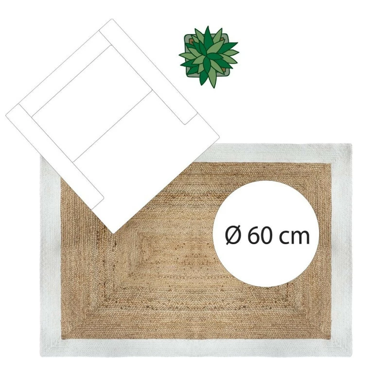 Tapis jute naturel bord blanc 120x170 Atmosphera Tapis Jute Naturel Bord Blanc 120x170 Atmosphera -Ledepot-bailleul Soldes Magasin tapis jute naturel bord blanc 120x170 atmosphera 1