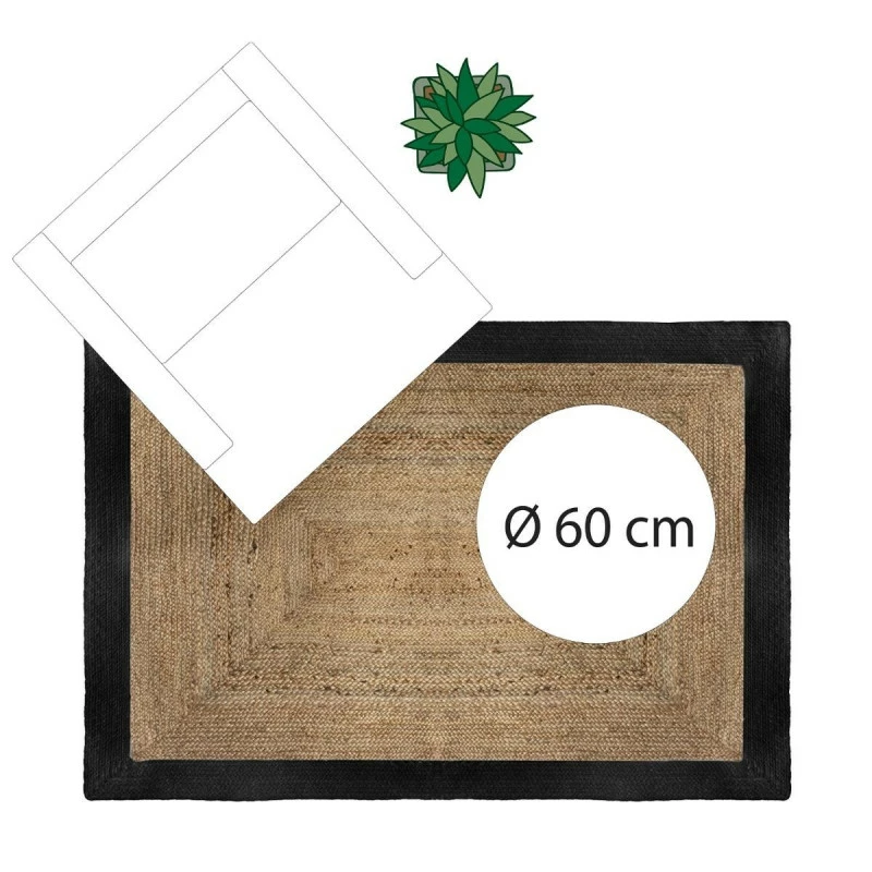 Tapis jute naturel bord noir 120x170 Atmosphera Tapis Jute Naturel Bord Noir 120x170 Atmosphera -Ledepot-bailleul Soldes Magasin tapis jute naturel bord noir 120x170 atmosphera 2