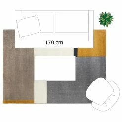 Tapis Rectangulaire Relief Abstrait 160x230 Atmosphera -Ledepot-bailleul Soldes Magasin tapis rectangulaire relief abstrait 160x230 atmosphera 2