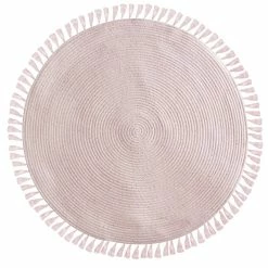 Tapis Rose D90 à Franges Atmosphera