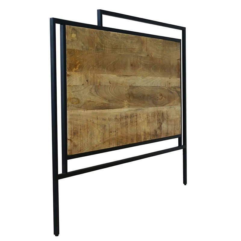 Tête de lit pleine 160 cm métal et bois de manguier Tête De Lit Pleine 160 Cm Métal Et Bois De Manguier -Ledepot-bailleul Soldes Magasin tete de lit pleine 160 cm metal et bois de manguier 1