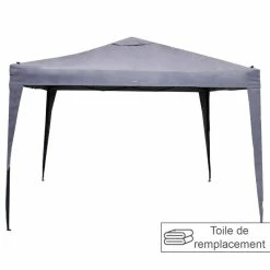 Toile De Tonnelle Easy Up Coloris Ardoise Hespéride