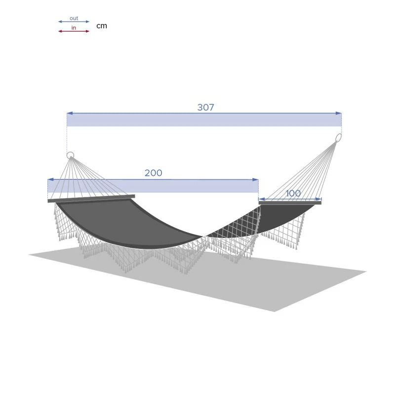 Toile hamac ethnique franges 2 m Hespéride Toile Hamac Ethnique Franges 2 M Hespéride -Ledepot-bailleul Soldes Magasin toile hamac ethnique franges 2 m hesperide 4