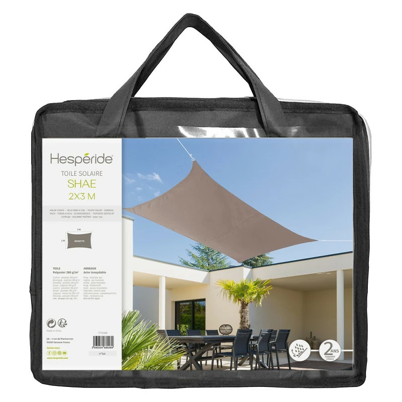 Toile solaire 2x3m Shae ardoise Hespéride Toile Solaire 2x3m Shae Ardoise Hespéride -Ledepot-bailleul Soldes Magasin toile solaire 2x3m shae ardoise hesperide 1 1
