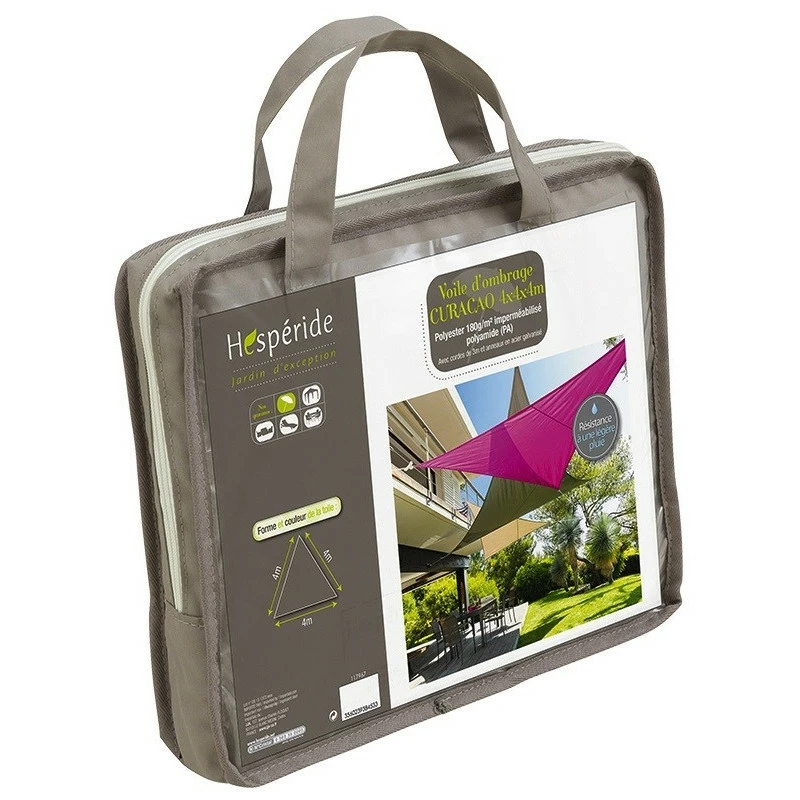 Toile solaire 4x4x4m Curacao taupe Hespéride Toile Solaire 4x4x4m Curacao Taupe Hespéride -Ledepot-bailleul Soldes Magasin toile solaire 4x4x4m luxe hesperide curacao taupe 3