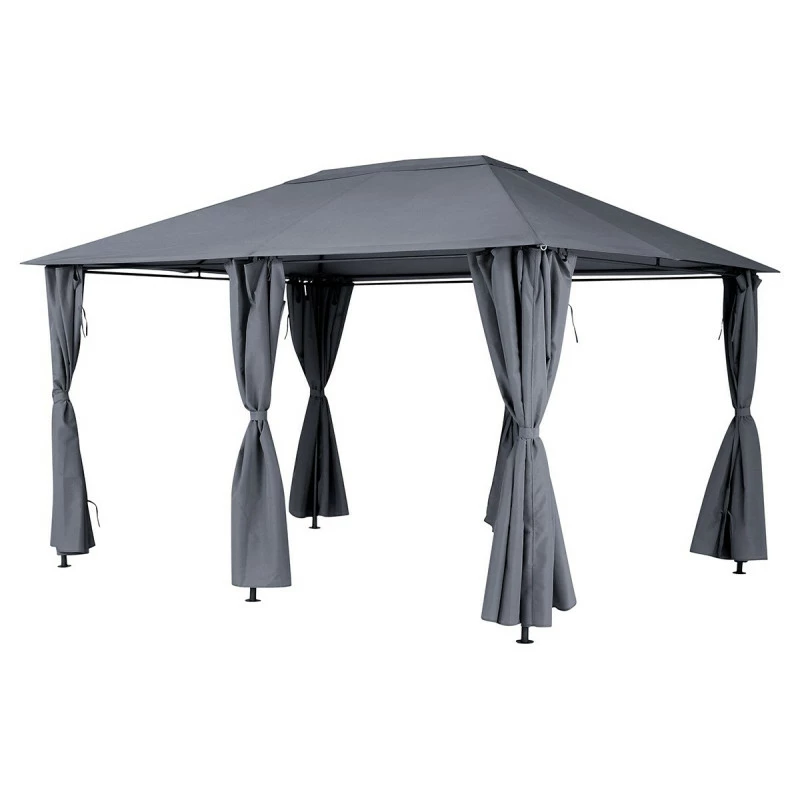 Tonnelle 3x4 m Santorini gris ardoise Hespéride Tonnelle 3x4 M Santorini Gris Ardoise Hespéride -Ledepot-bailleul Soldes Magasin tonnelle hesperide santorini gris 1