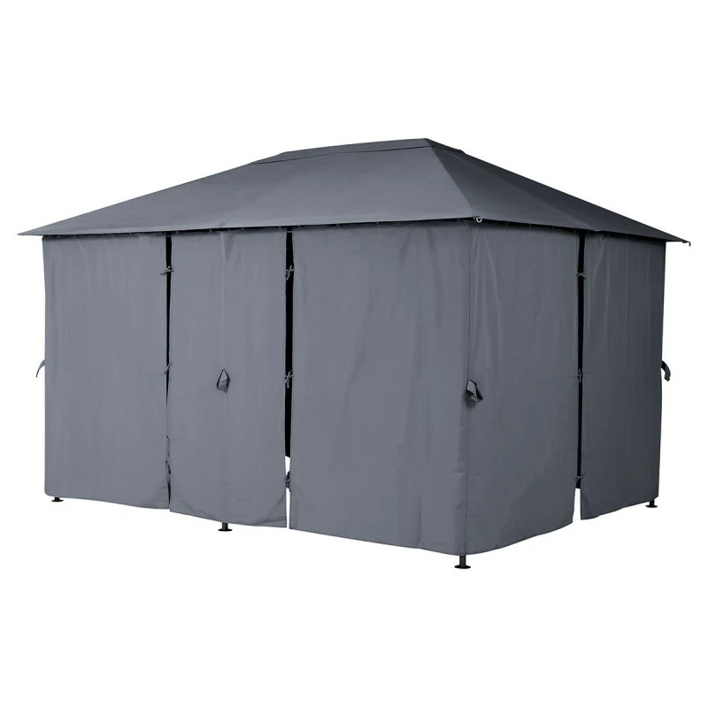 Tonnelle 3x4 m Santorini gris ardoise Hespéride Tonnelle 3x4 M Santorini Gris Ardoise Hespéride -Ledepot-bailleul Soldes Magasin tonnelle hesperide santorini gris 2