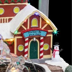 Village De Noël Animé Et Lumineux Fontaine Du Père Noël -Ledepot-bailleul Soldes Magasin village de noel anime et lumineux fontaine du pere noel 1 2